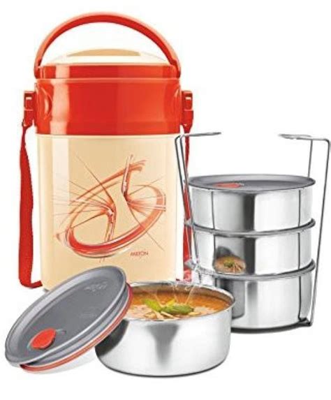 milton stainless steel insulated lunch box supreme lunch big|milton tiffin box.